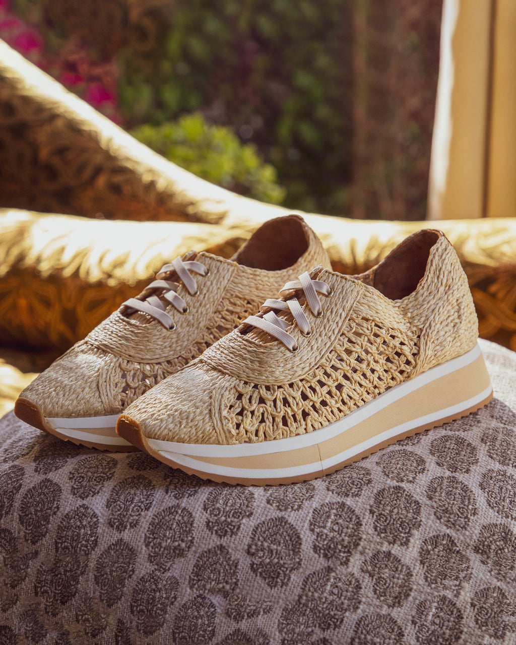 Ozan Woven Raffia Sneaker