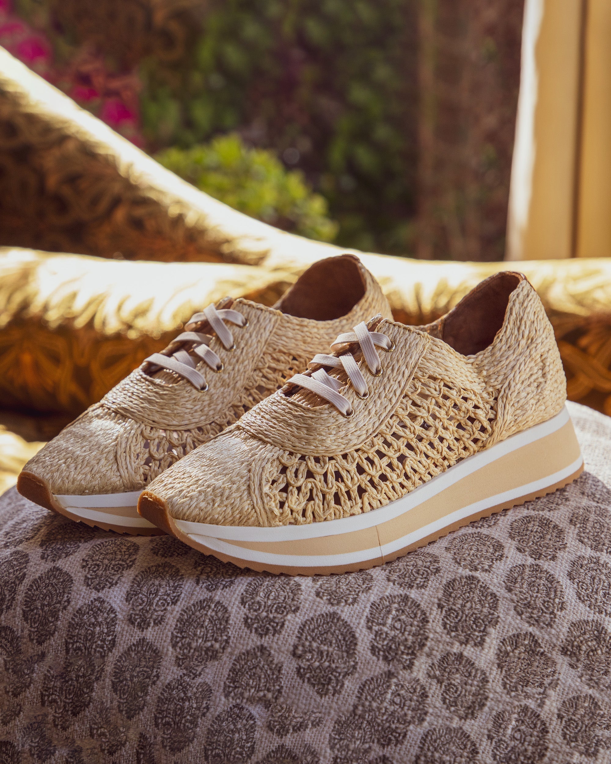 Ozan Woven Raffia Sneaker