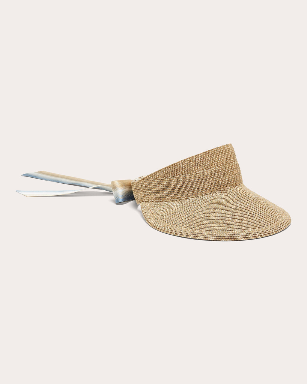 Ricky Ribbon-Trimmed Hemp-Blend Visor