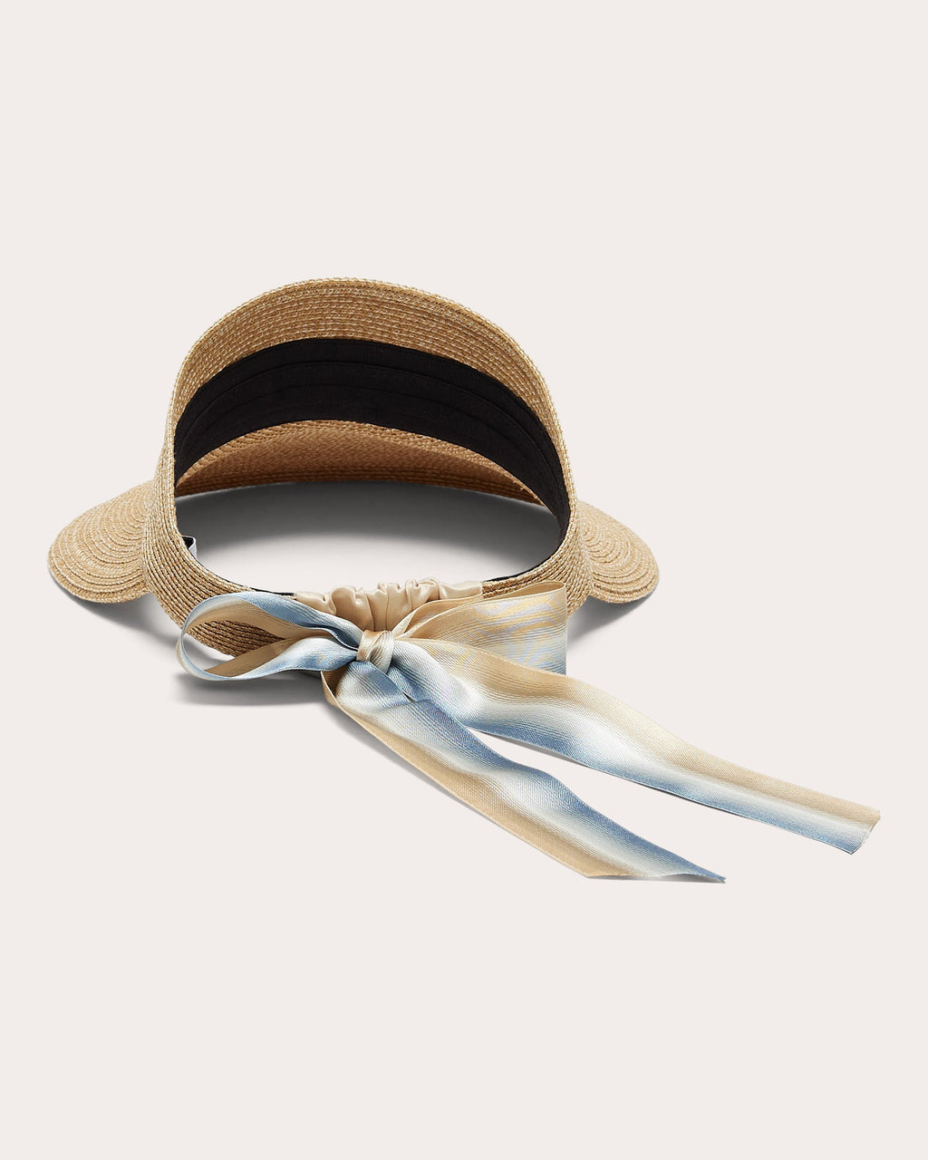 Ricky Ribbon-Trimmed Hemp-Blend Visor