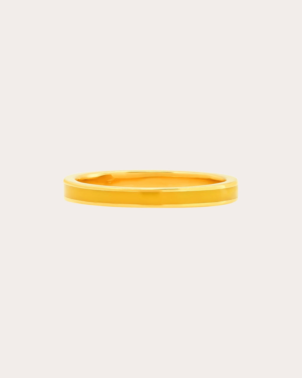 18K Gold Yellow Enamel Band Ring