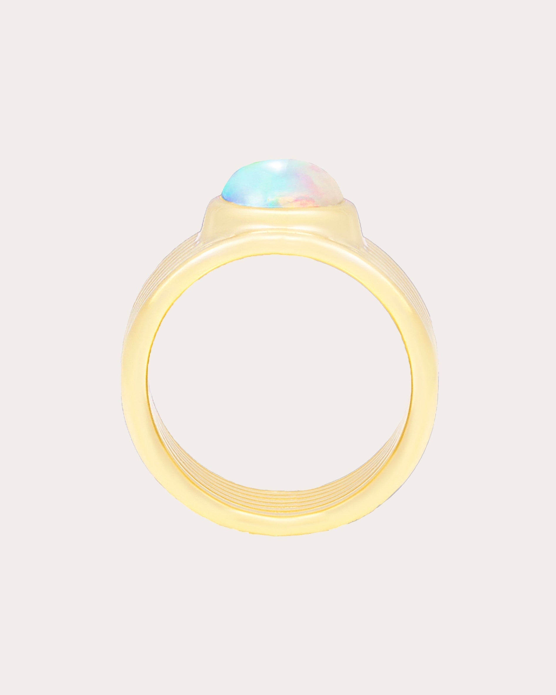 Found 14K Gold Opal Cigar Band Ring
