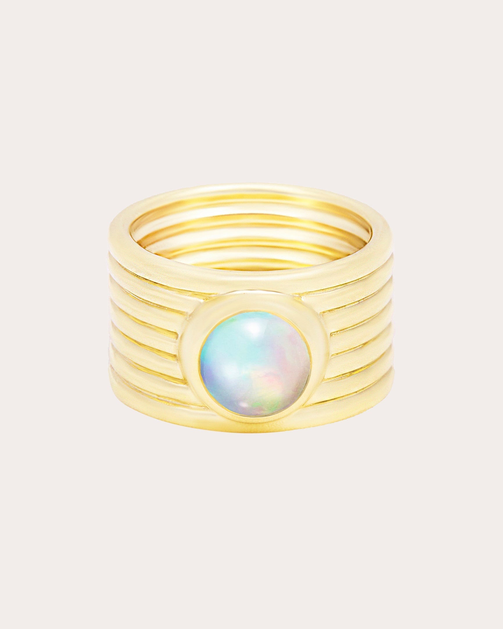 Found 14K Gold Opal Cigar Band Ring