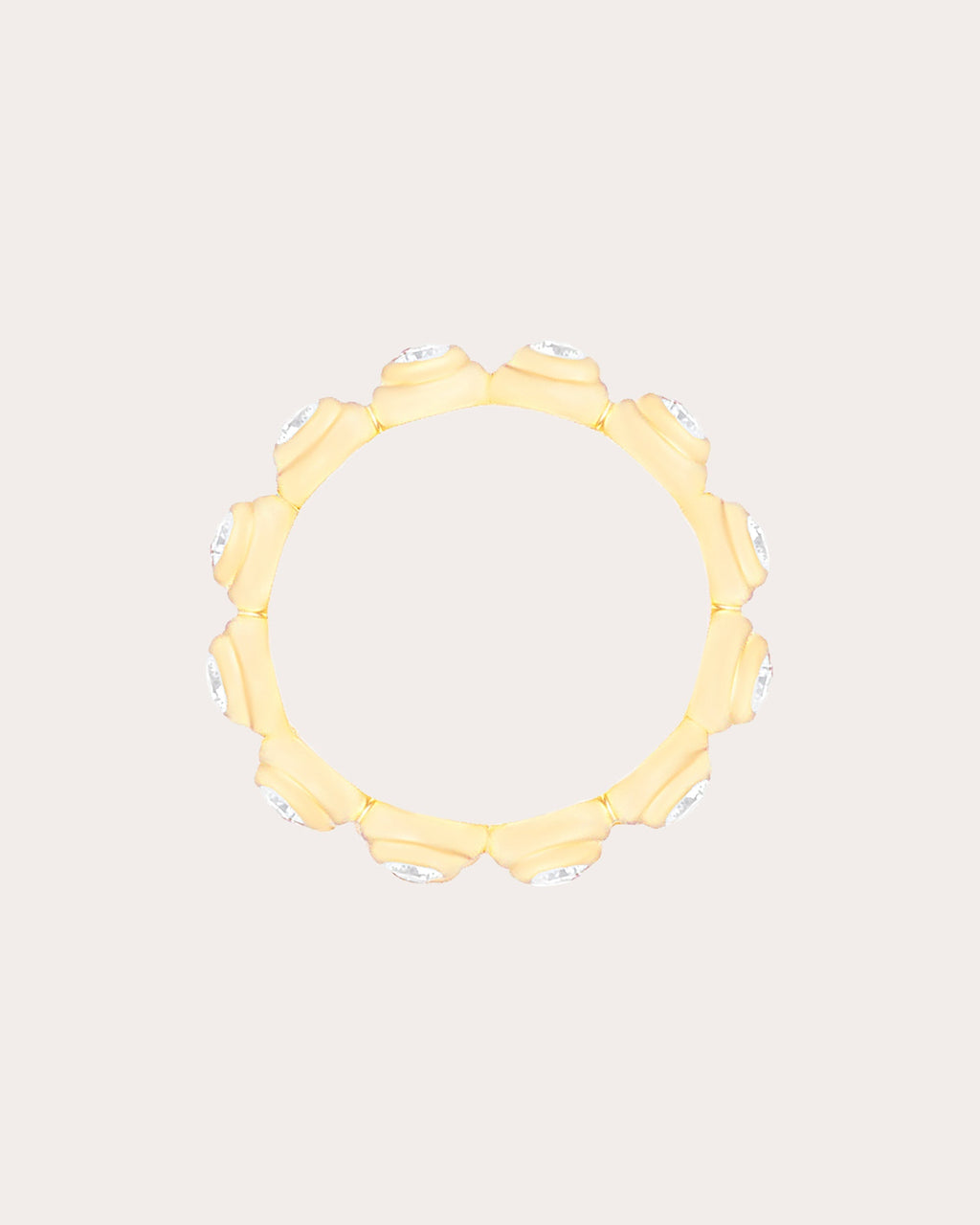 Evolve Large 14K Gold Diamond Stacking Band Ring