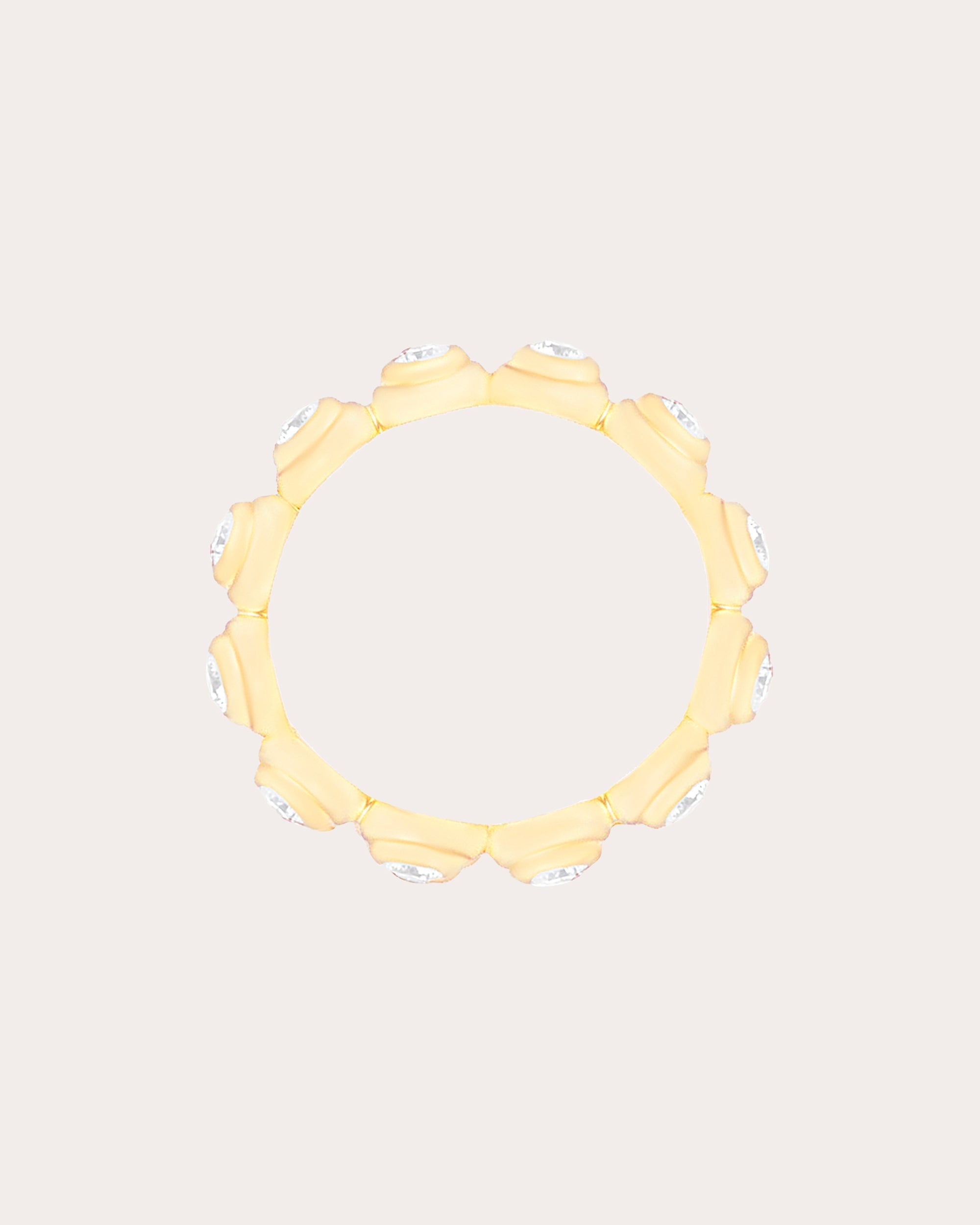 Evolve Large 14K Gold Diamond Stacking Band Ring