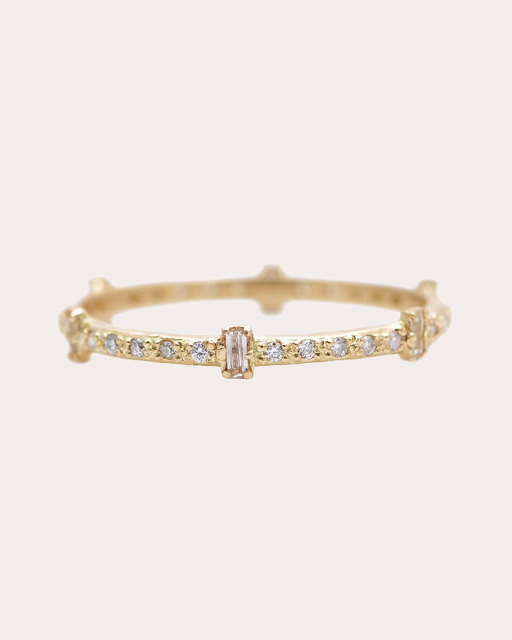 18K Gold Sapphire and Diamond Stackable Ring