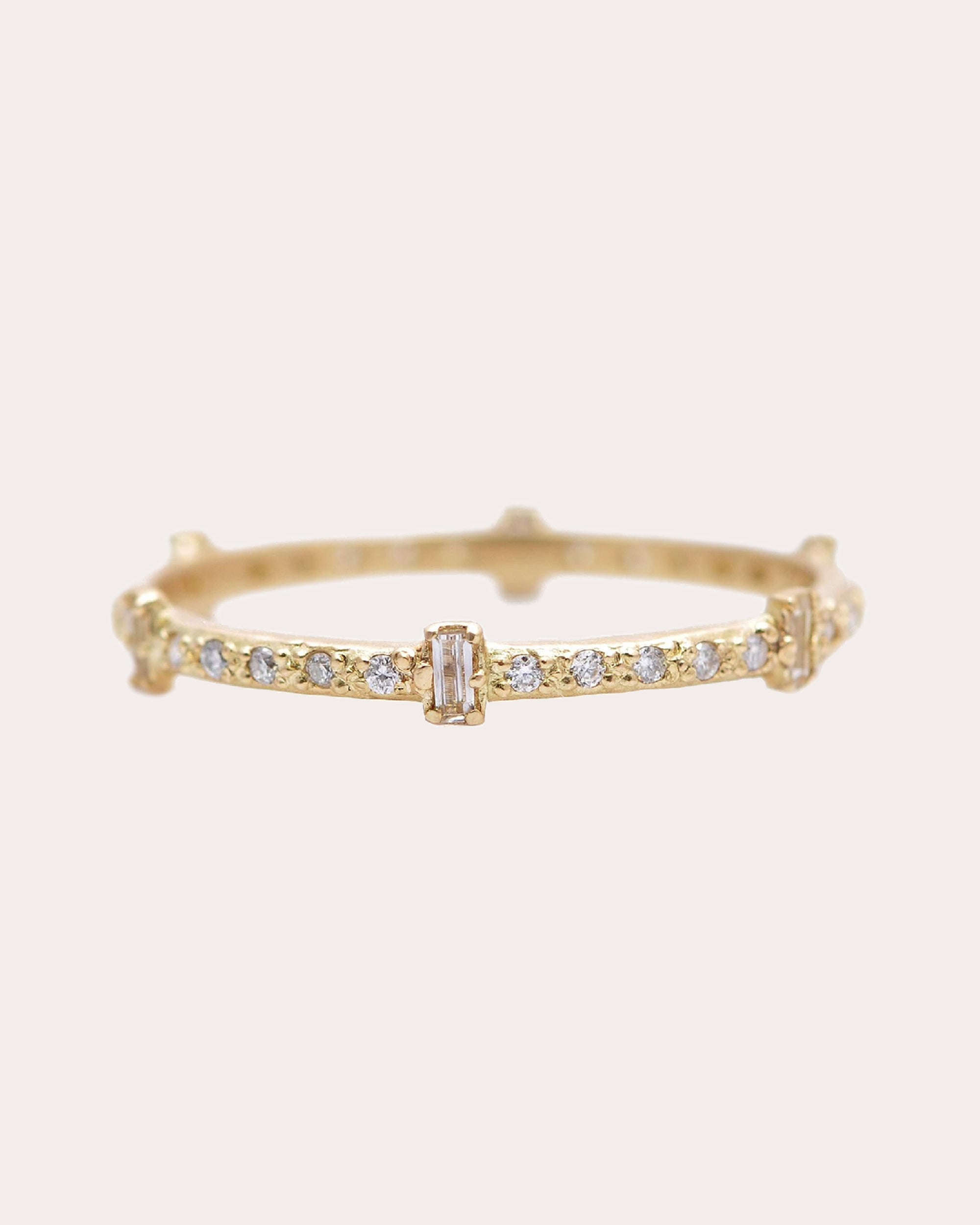 18K Gold Sapphire and Diamond Stackable Ring