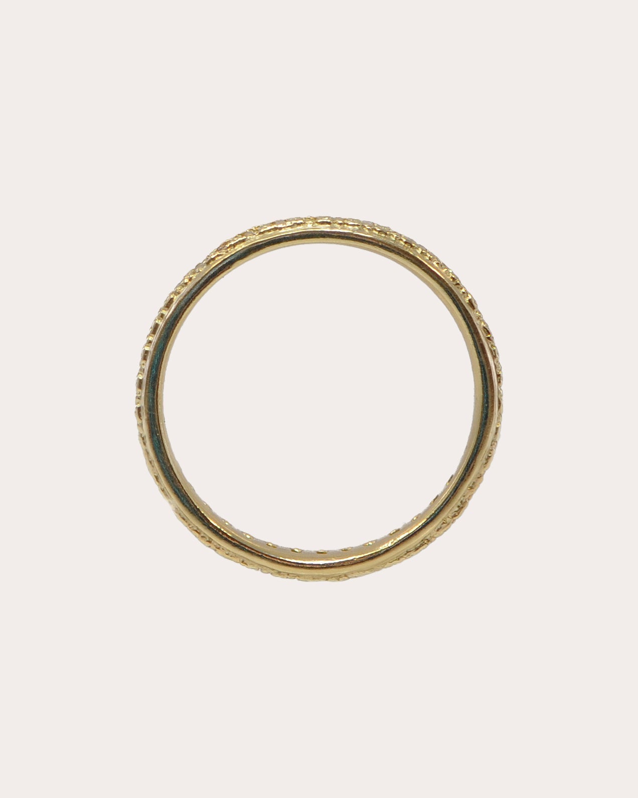 Sueno 18K Gold White Sapphire Band Ring