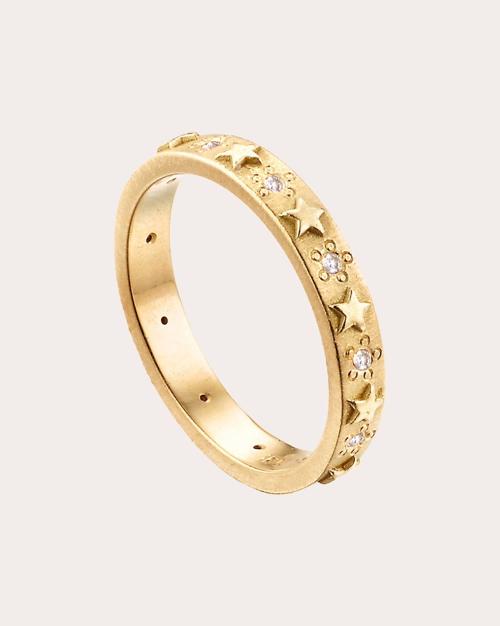 Celestial 18K Gold Diamond Star Ring