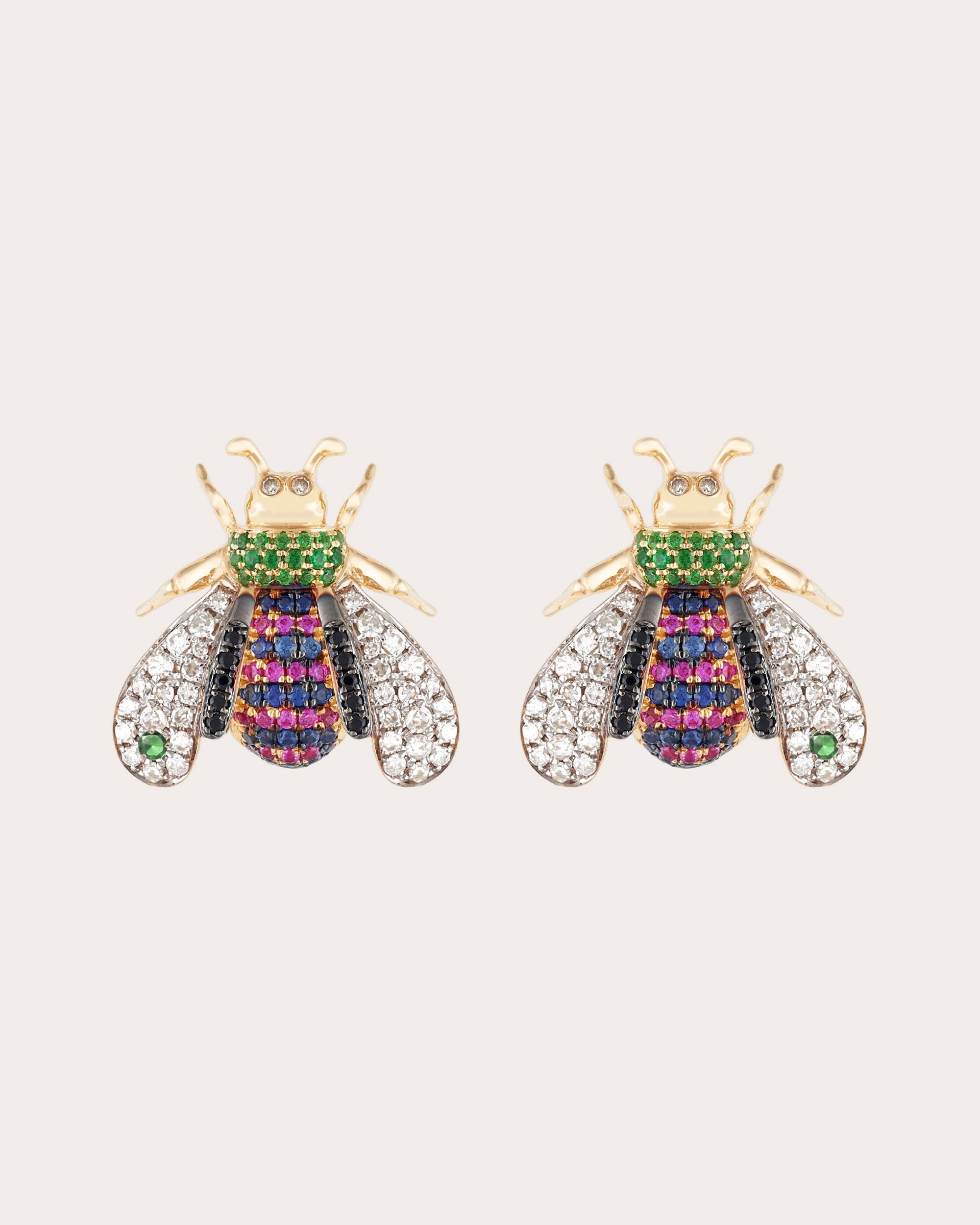 Vespa 18K Gold Multi-Stone Stud Earrings