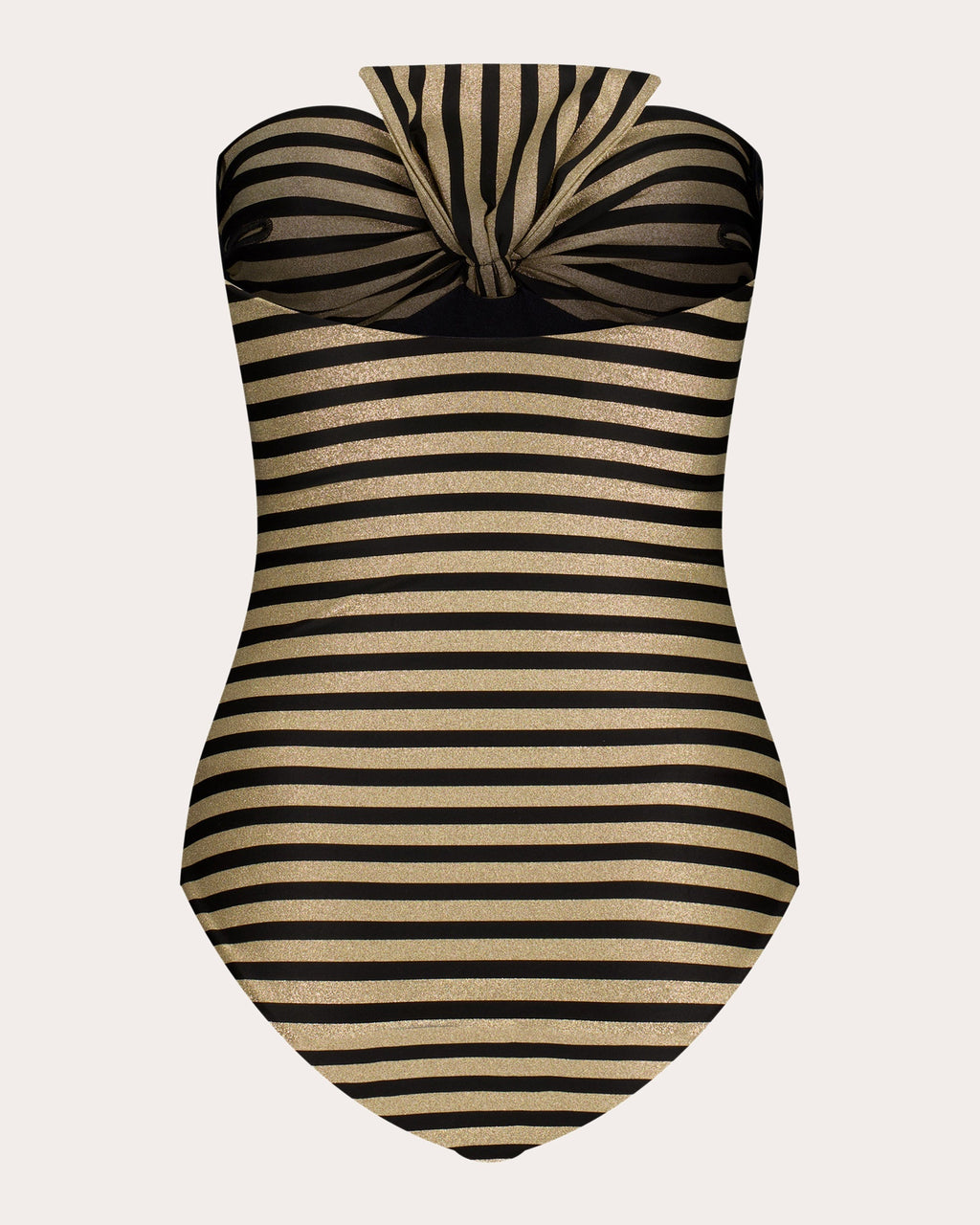 Raquel Striped Bow-Detail Bandeau Swimsuit
