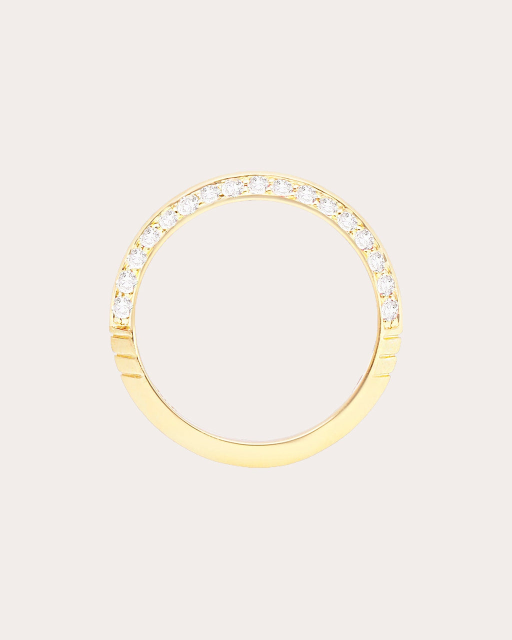 Crew 14K Gold Diamond Knife Edge Ring