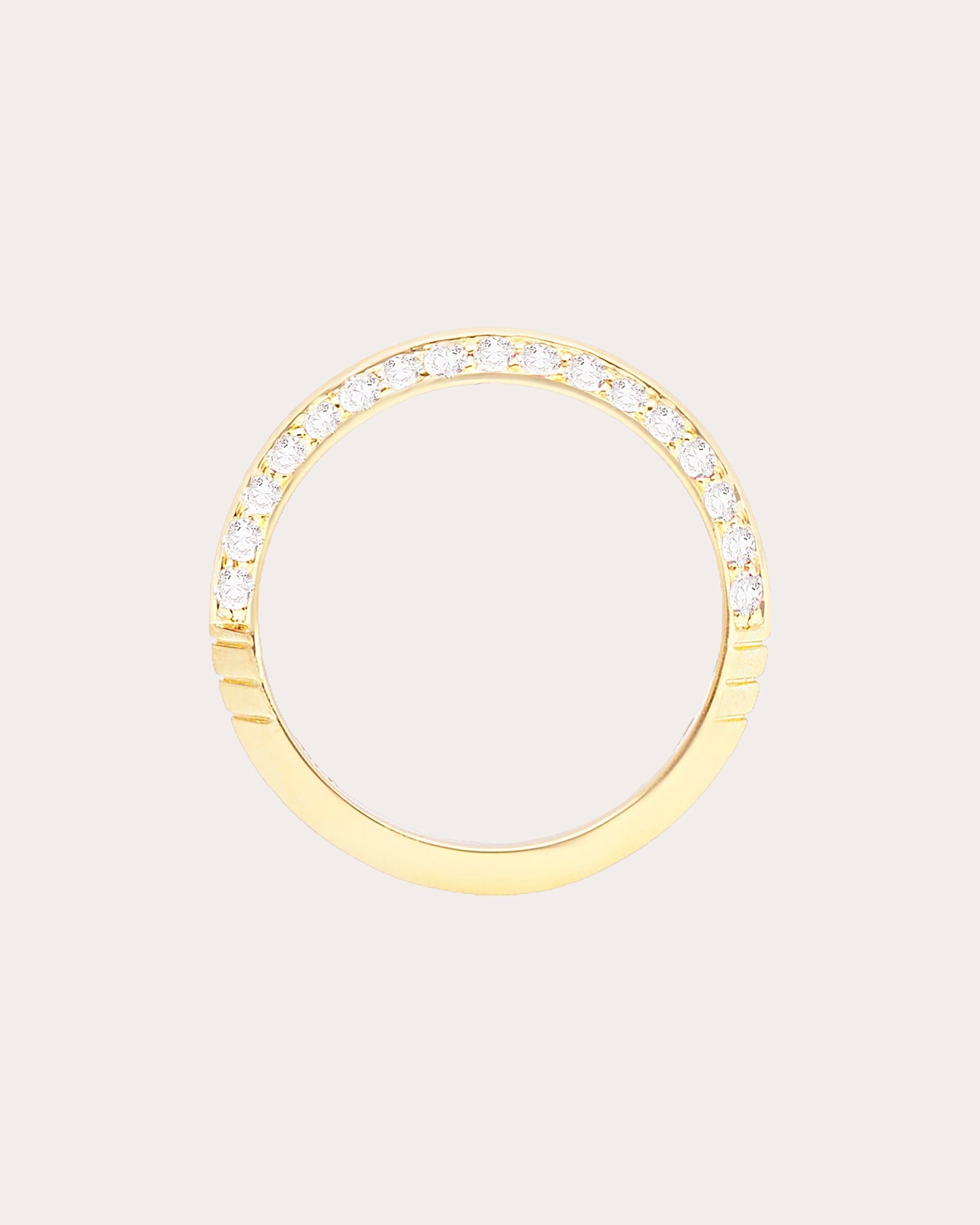 Crew 14K Gold Diamond Knife Edge Ring