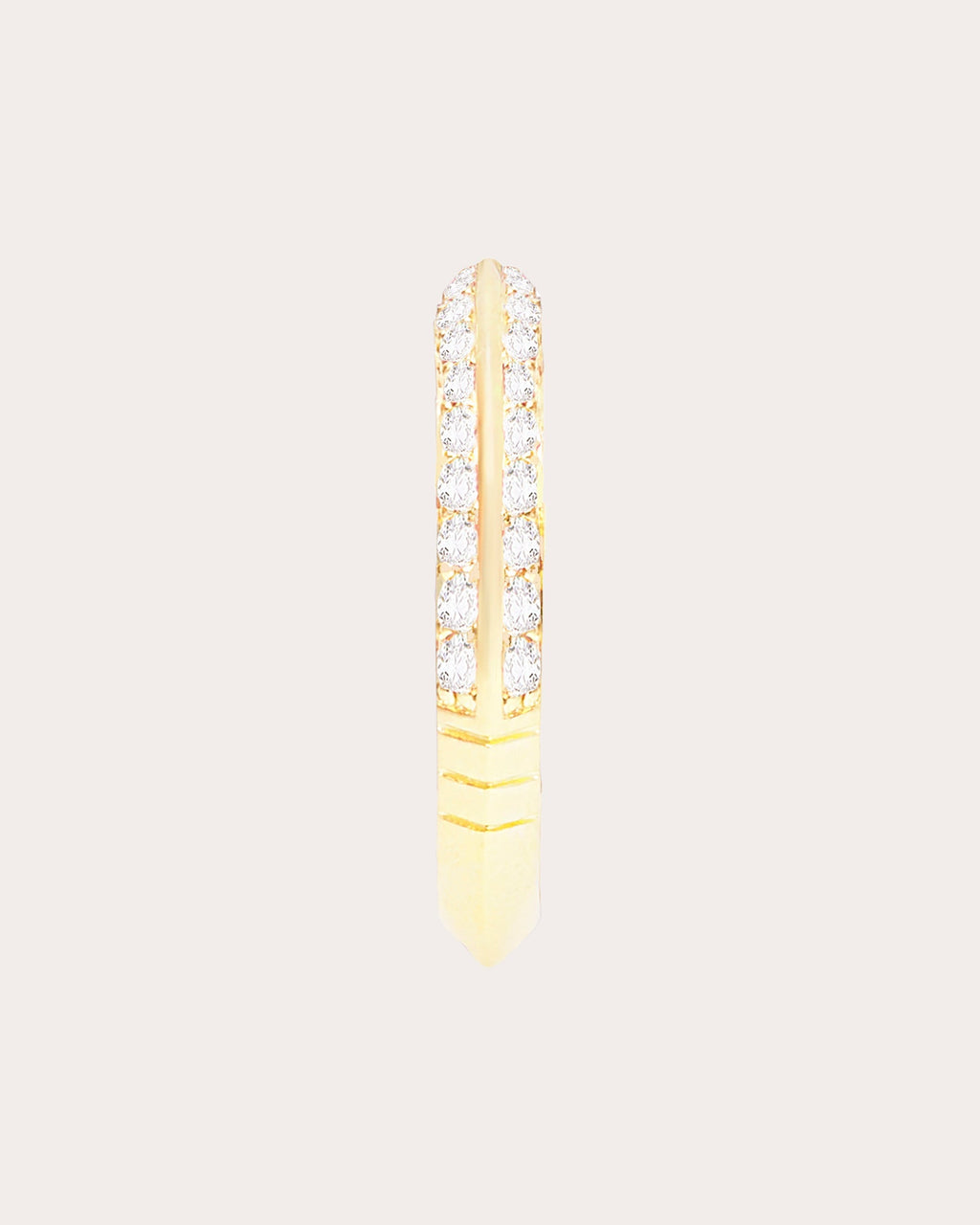 Crew 14K Gold Diamond Knife Edge Ring