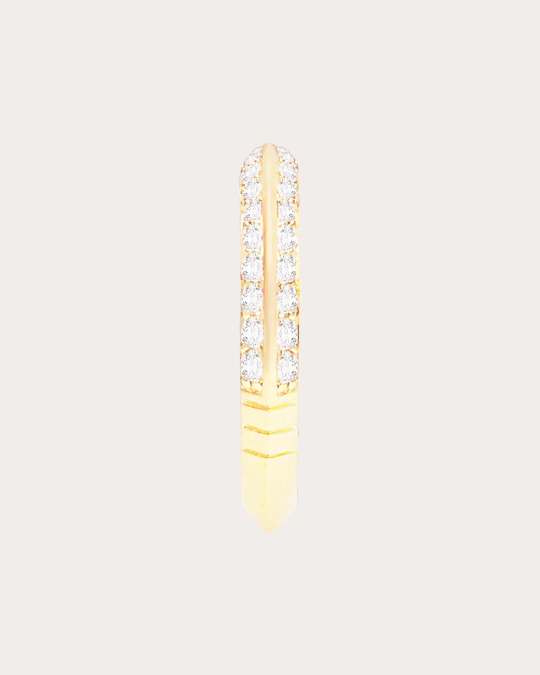 Crew 14K Gold Diamond Knife Edge Ring
