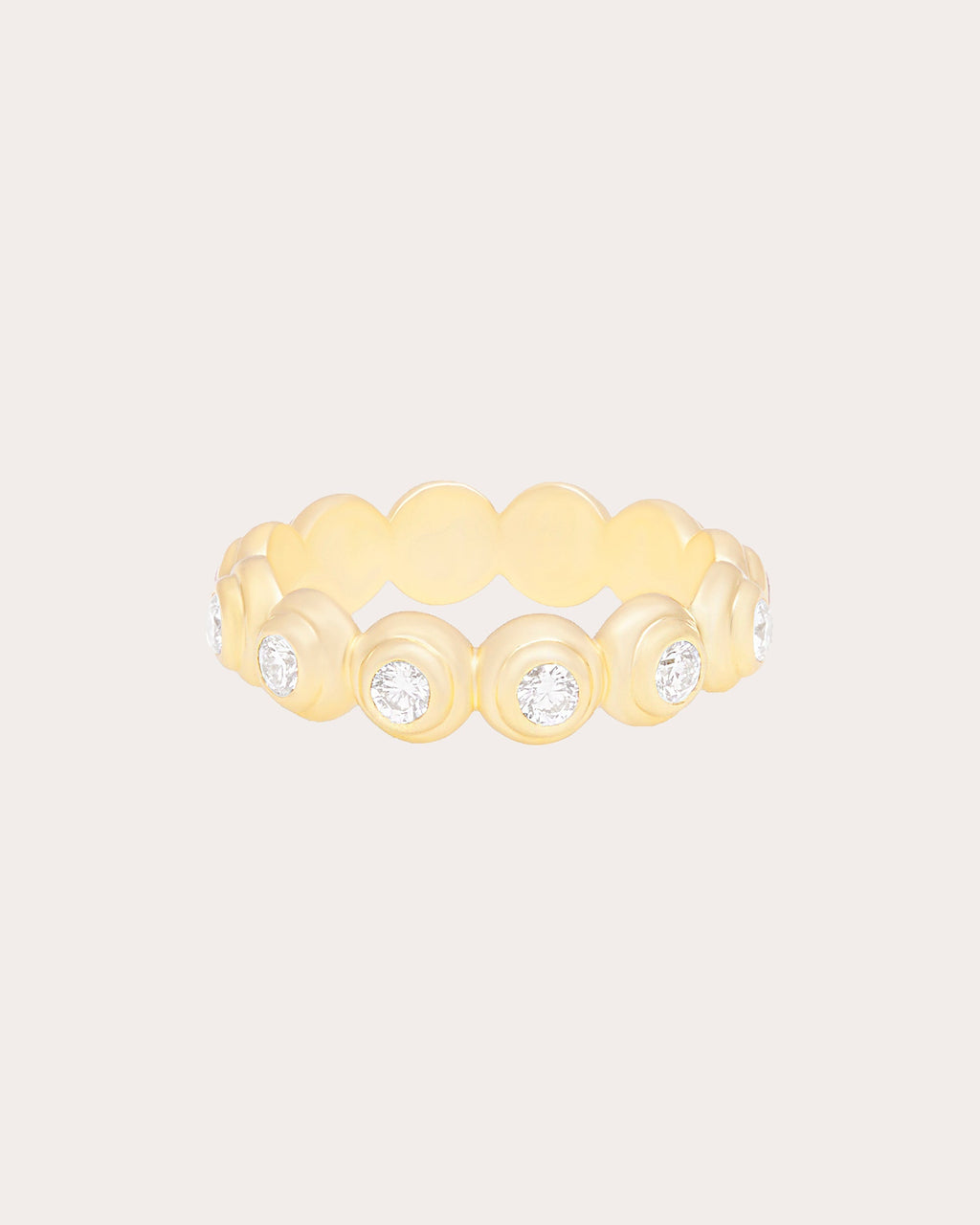 Evolve Large 14K Gold Diamond Stacking Band Ring