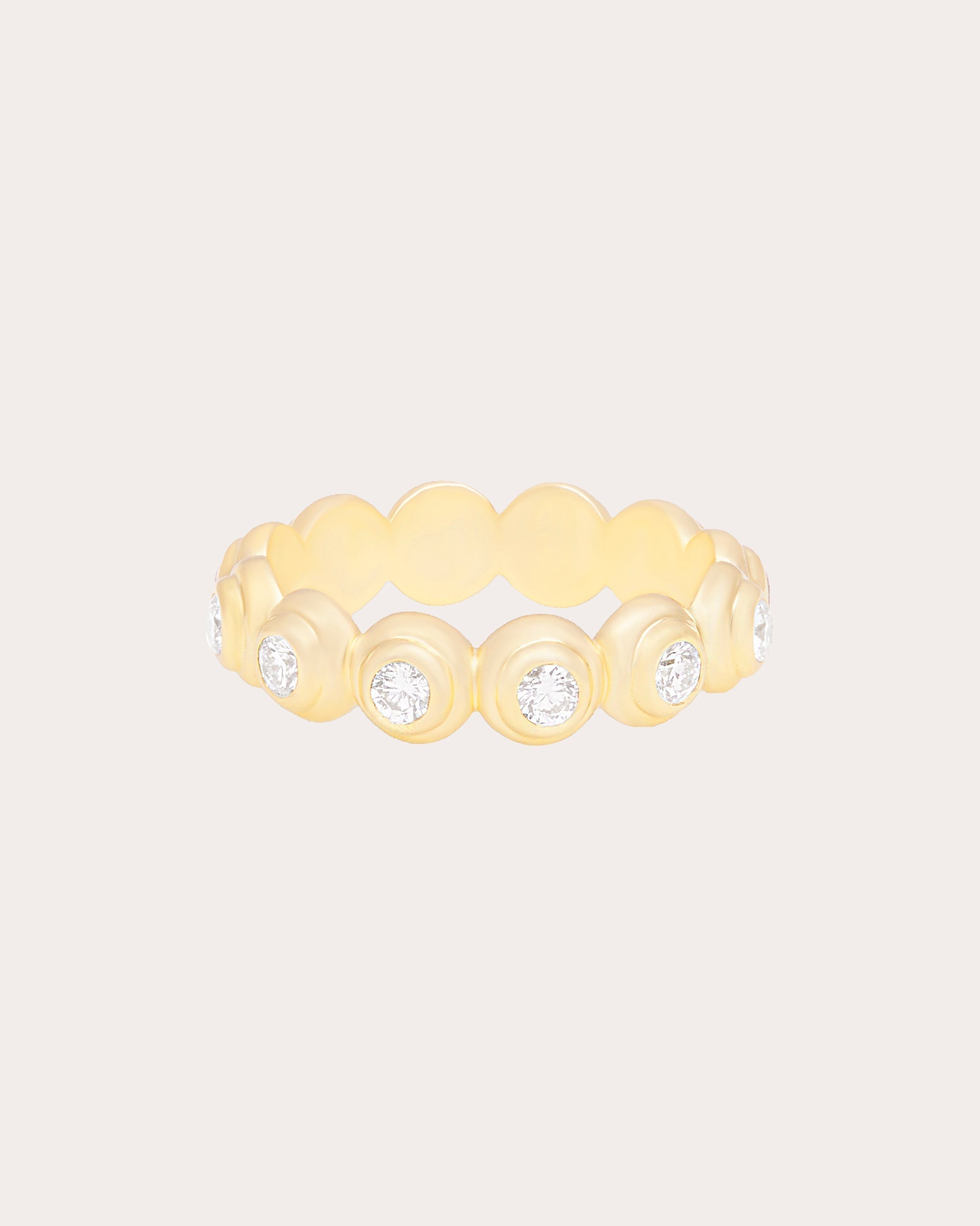 Evolve Large 14K Gold Diamond Stacking Band Ring