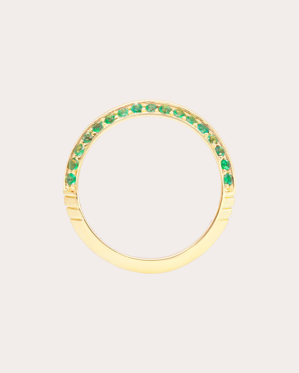 Crew 14K Gold Emerald Knife Edge Ring
