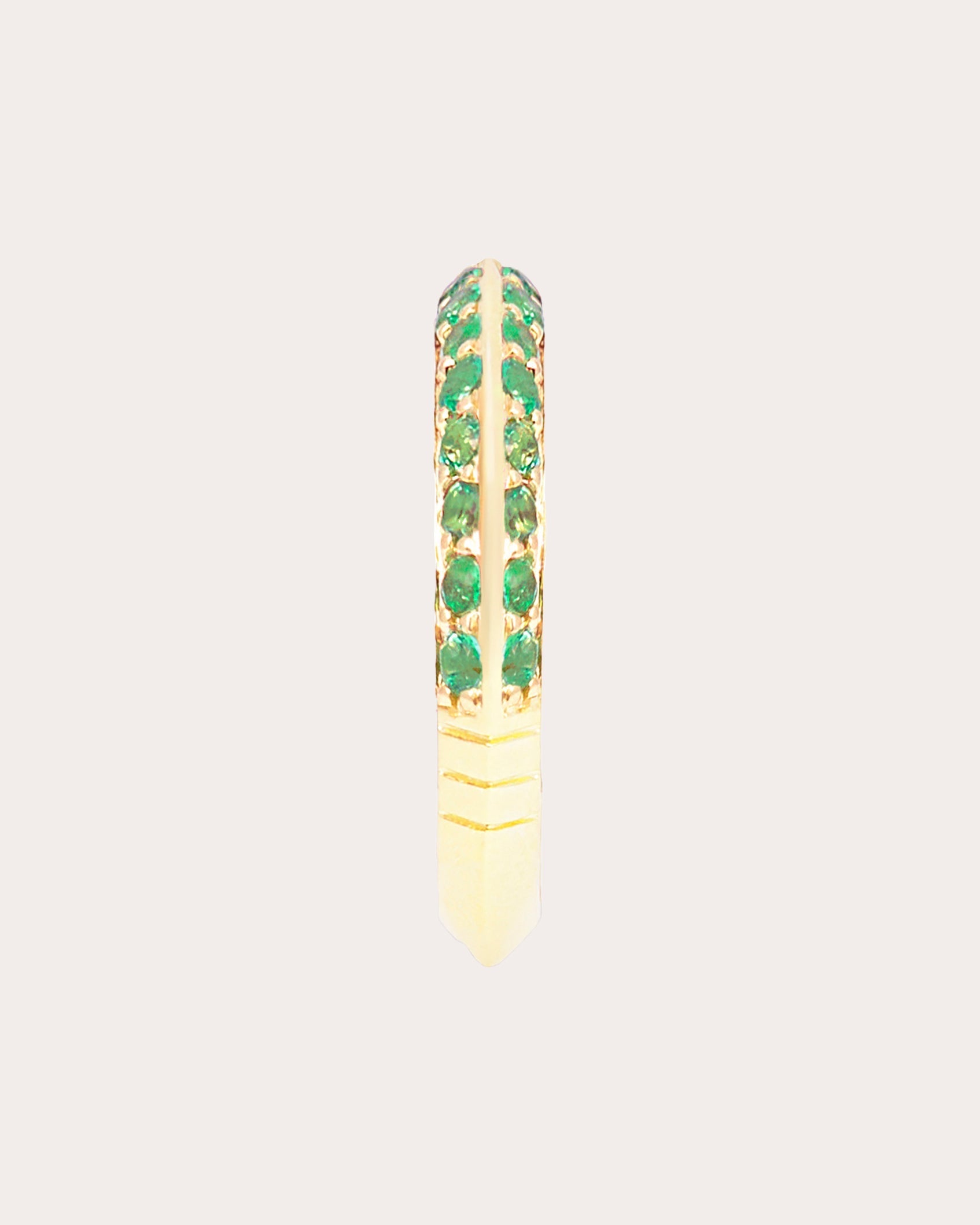 Crew 14K Gold Emerald Knife Edge Ring