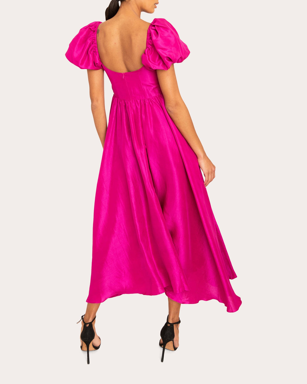 Rory Asymmetric Silk Midi Dress