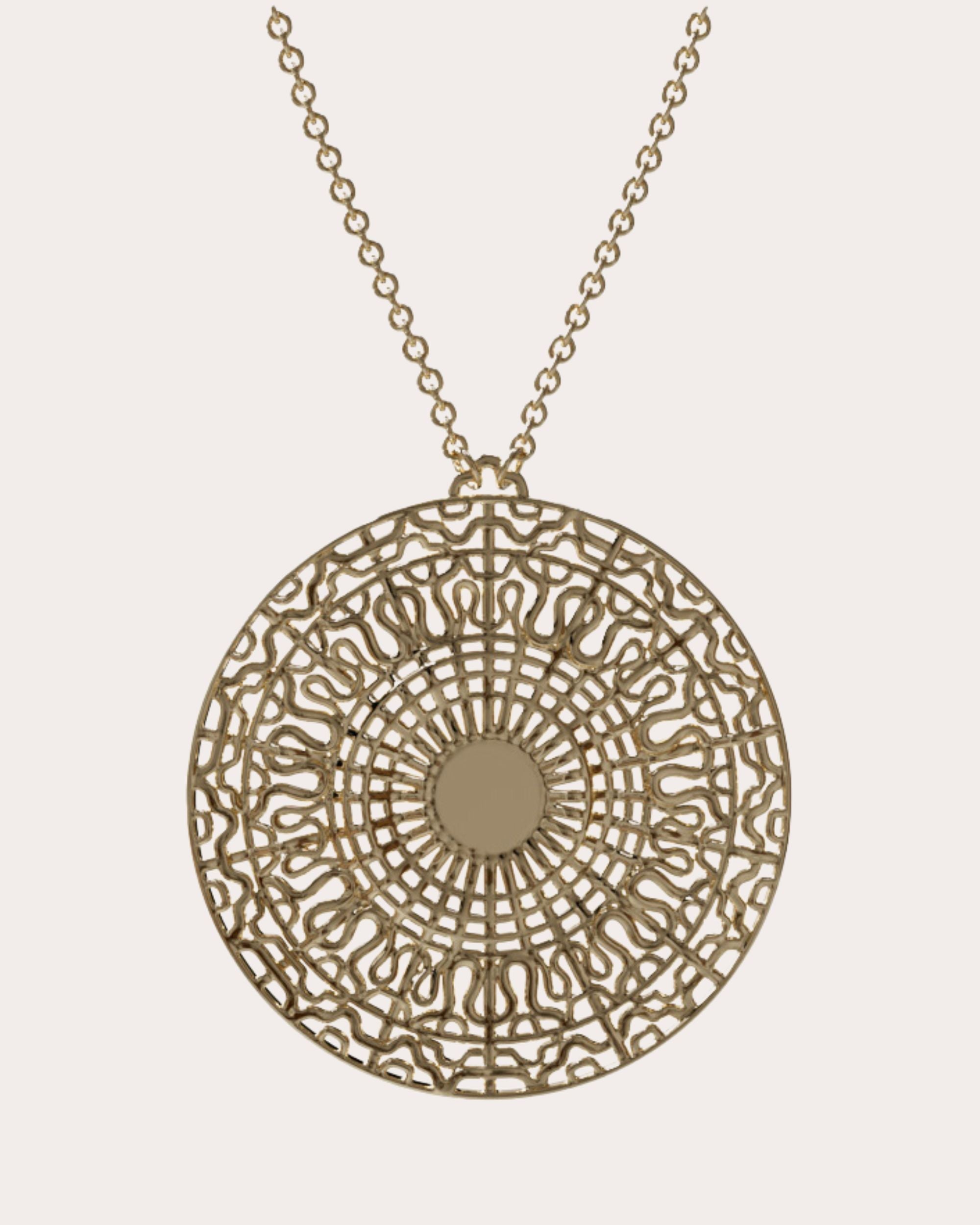 528Hz Frequency 14K Gold Pendant Necklace