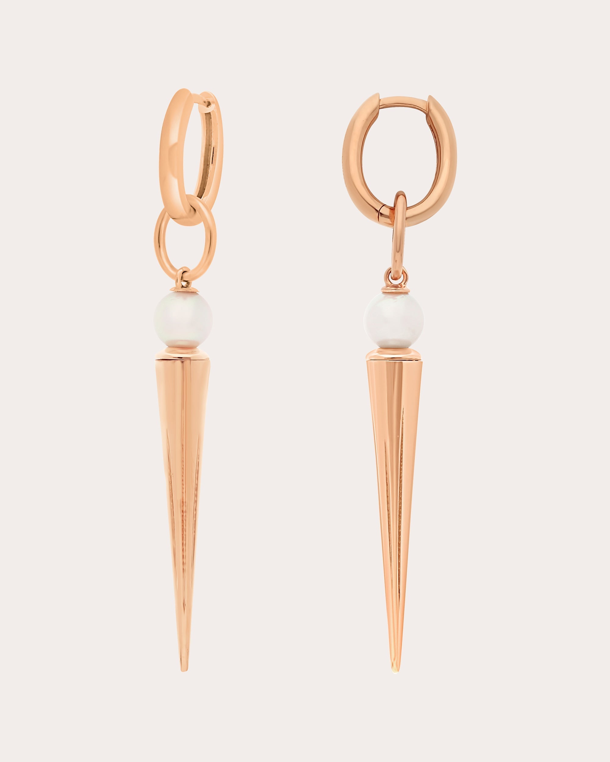 Pampille 18K Gold and Akoya Pearl Spike Earrings