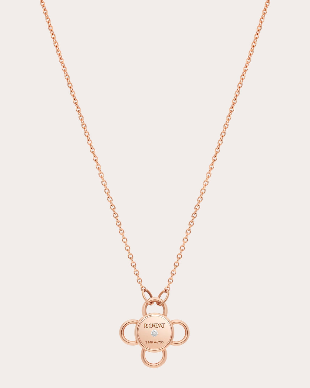 Baby Bolt 18K Gold Pink Sapphire Pendant Necklace