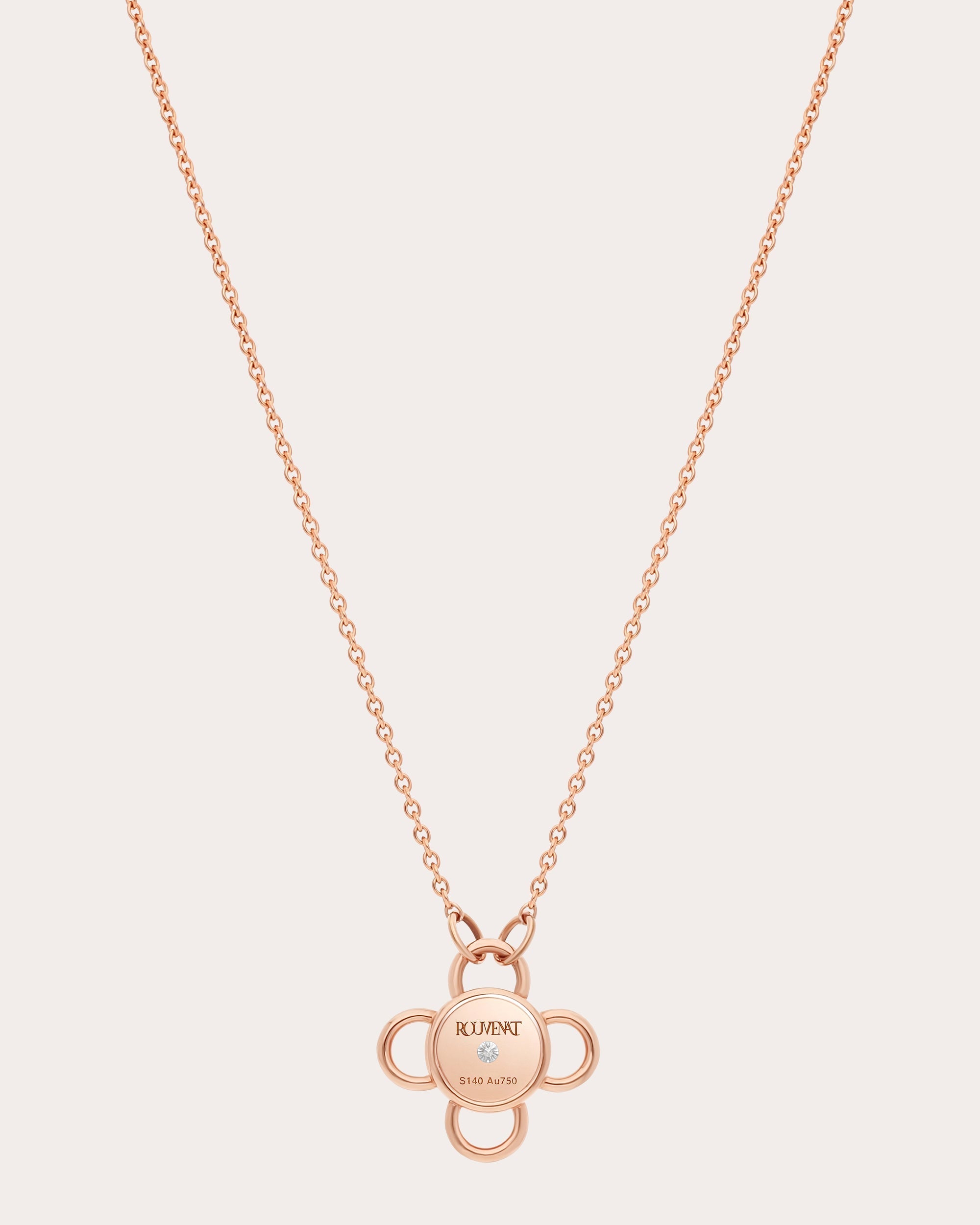 Baby Bolt 18K Gold Pink Sapphire Pendant Necklace