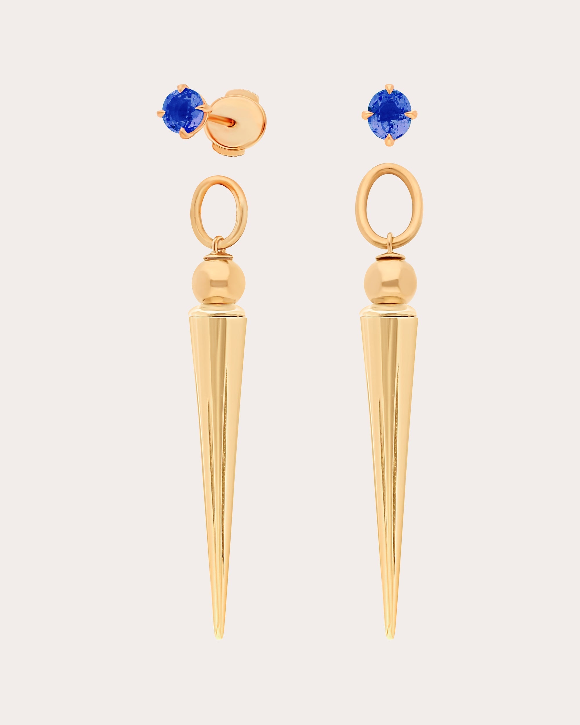 Pampille 18K Gold Sapphire Spike Earrings