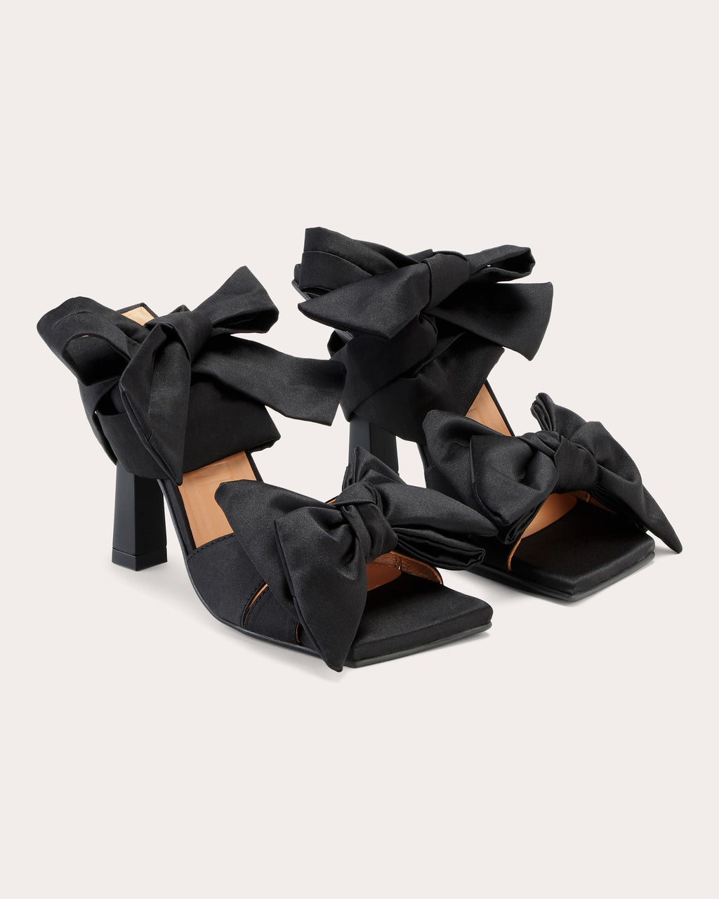 Soft Bow High-Heel Sandal
