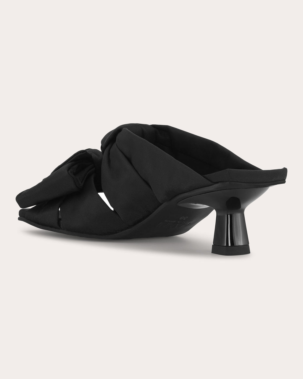 Soft Bow Kitten-Heel Sandal
