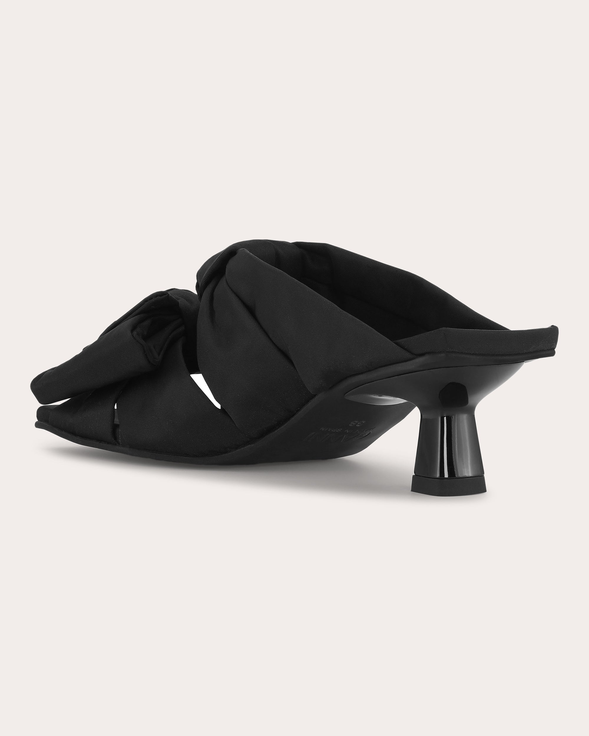 Soft Bow Kitten-Heel Sandal