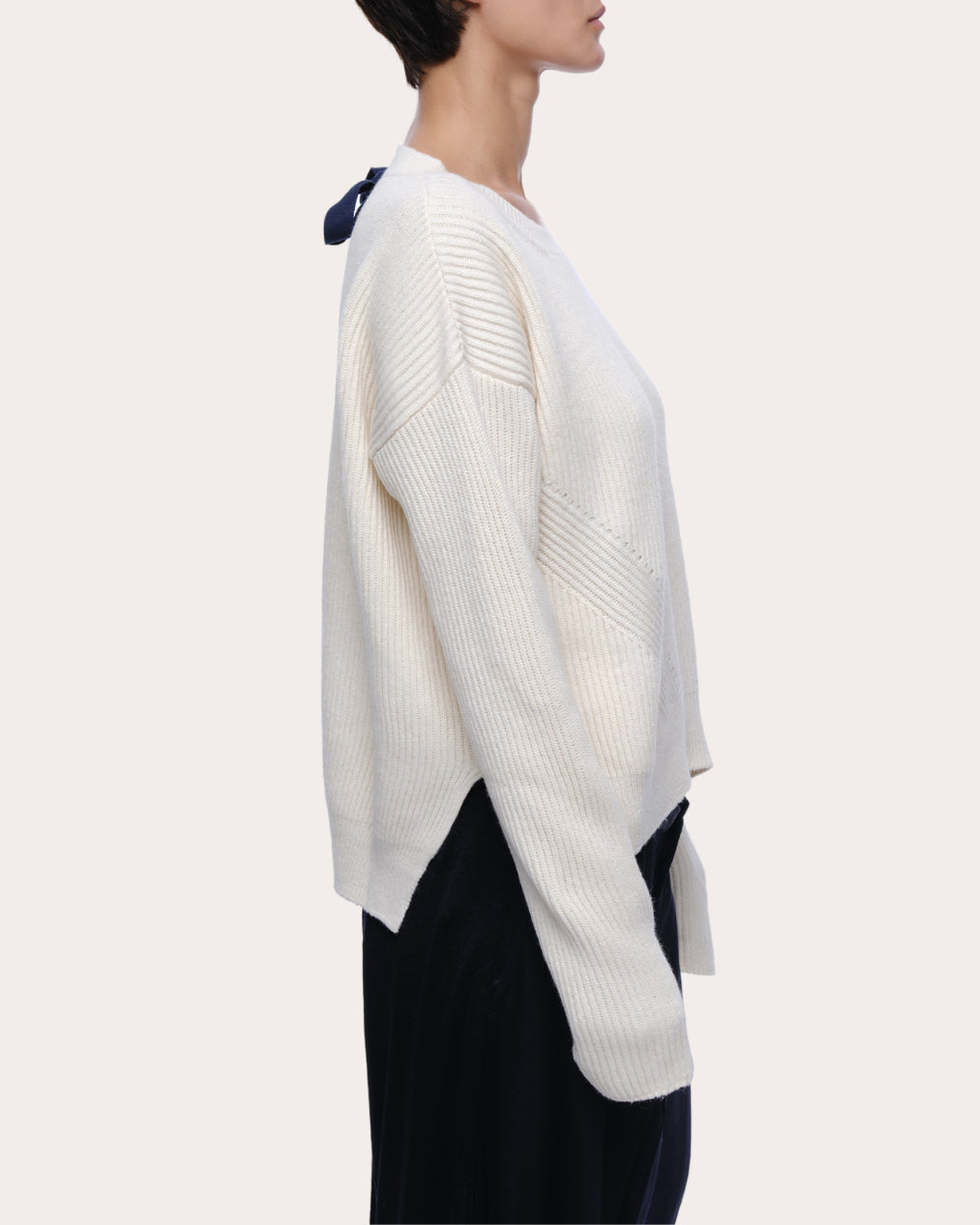 Brina Bow-Detail Cotton-Cashmere Blend Sweater