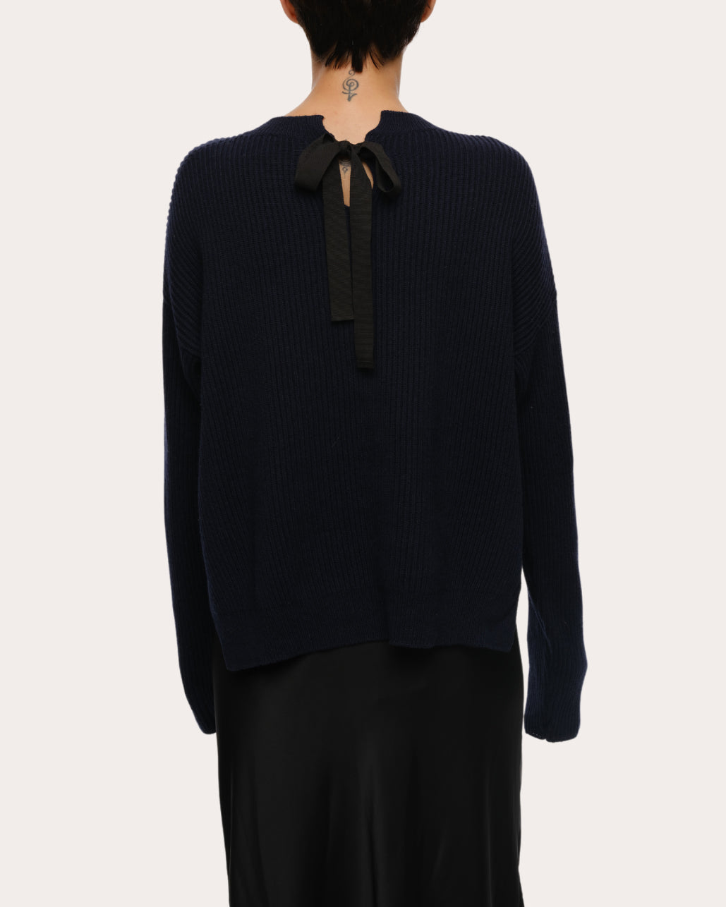 Brina Bow-Detail Cotton-Cashmere Blend Sweater