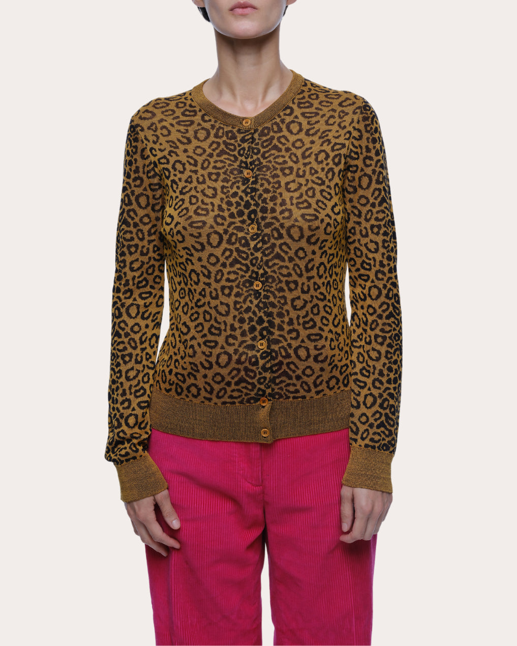 Emily Jacquard-Knit Cotton Cardigan
