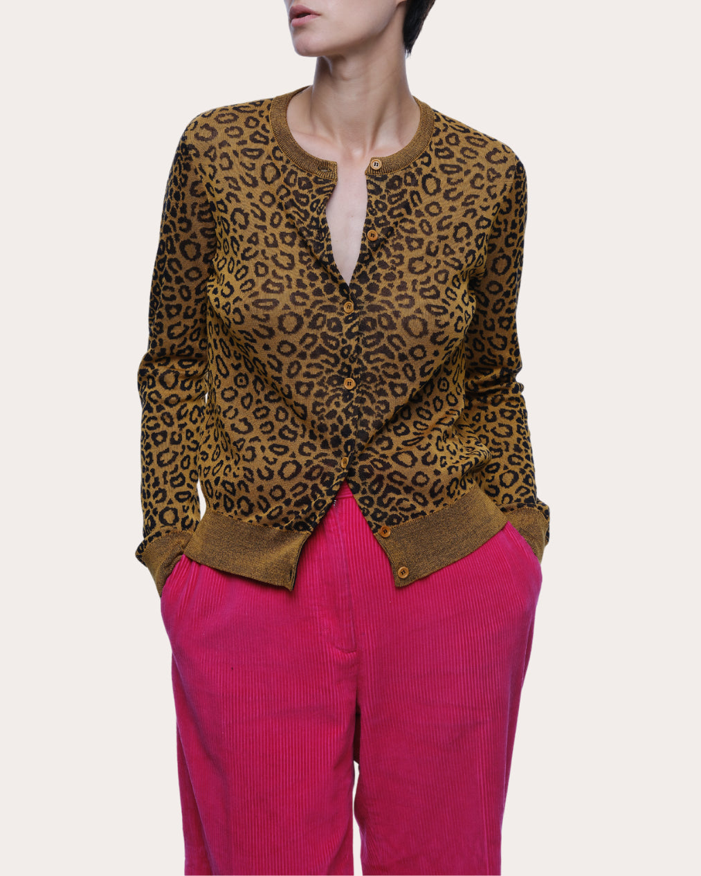 Emily Jacquard-Knit Cotton Cardigan