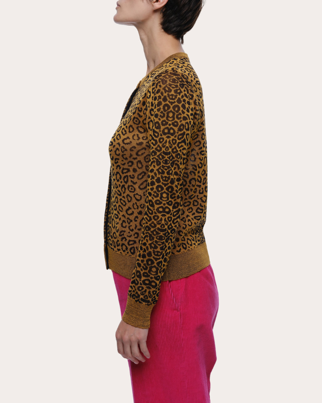 Emily Jacquard-Knit Cotton Cardigan