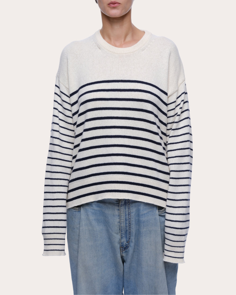 Nic Striped Cotton-Cashmere Blend Sweater