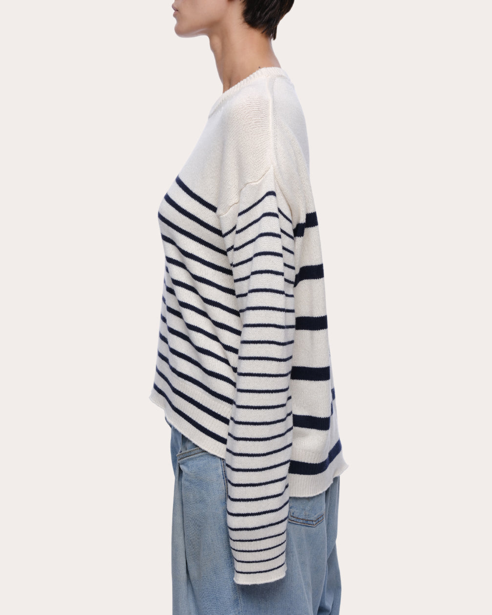 Nic Striped Cotton-Cashmere Blend Sweater
