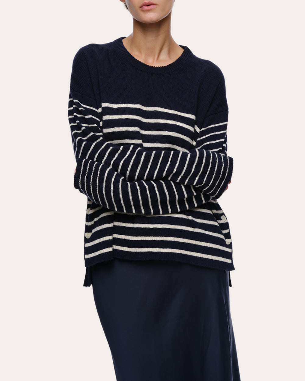 Nic Striped Cotton-Cashmere Blend Sweater