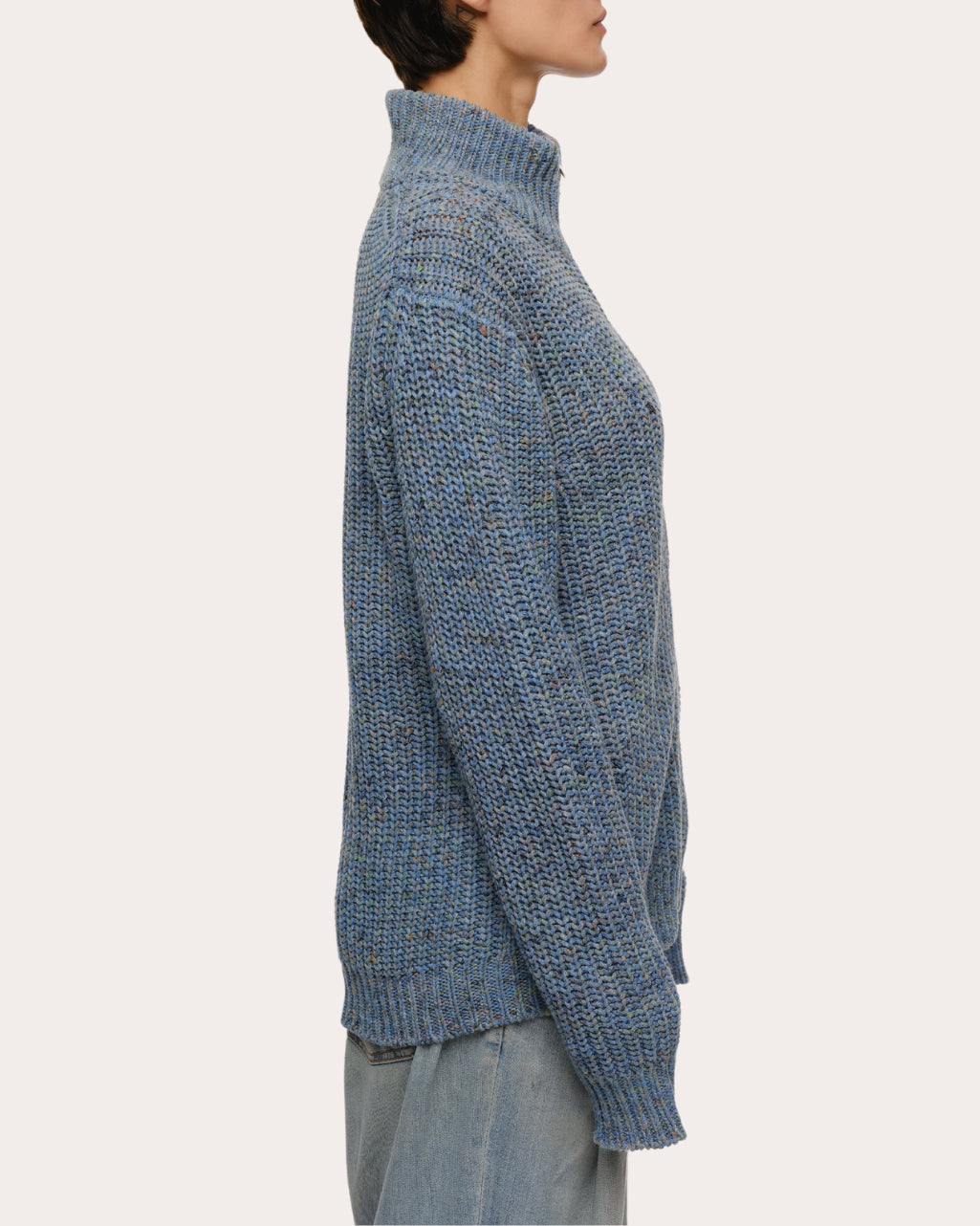 Dave Ribbed Recycled Cotton-Blend Zip-Up Cardigan