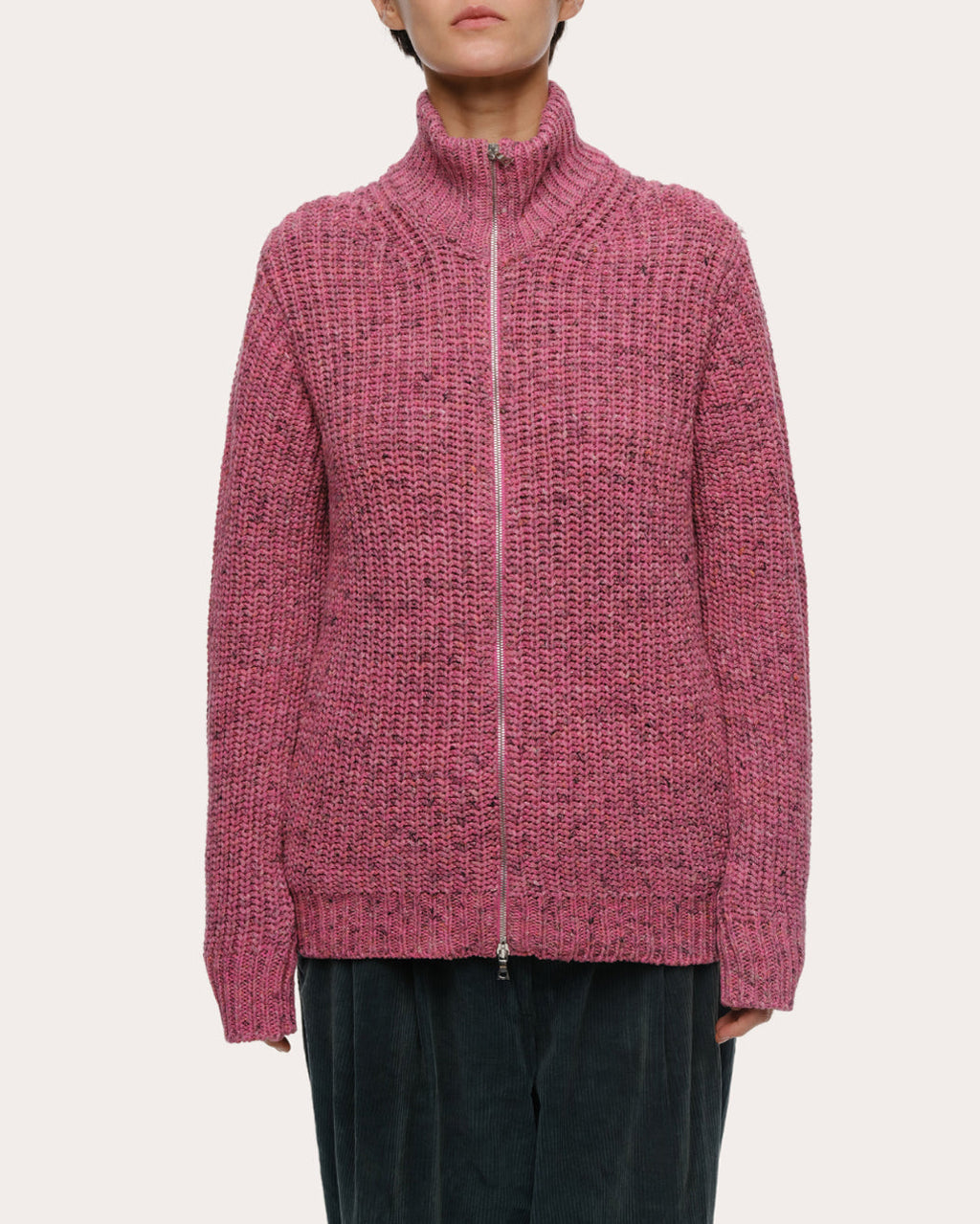 Dave Ribbed Recycled Cotton-Blend Zip-Up Cardigan