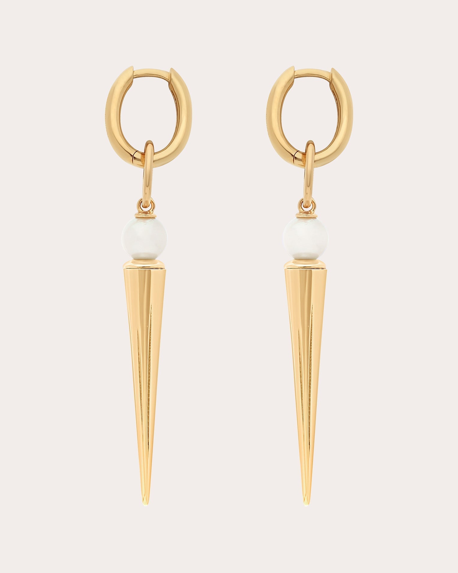 Pampille 18K Gold and Pearl Spike Earrings