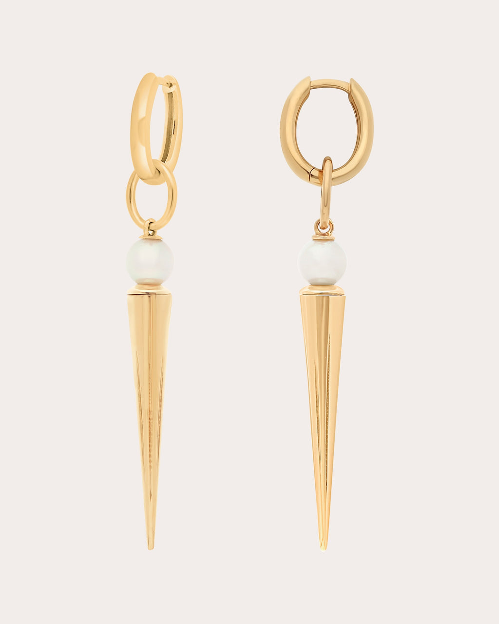 Pampille 18K Gold and Pearl Spike Earrings