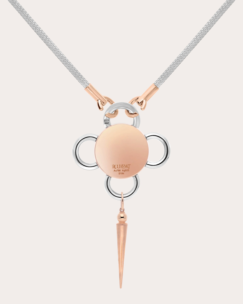 Bolt 18K Gold Recycled Sterling Silver and Diamond Pendant Necklace
