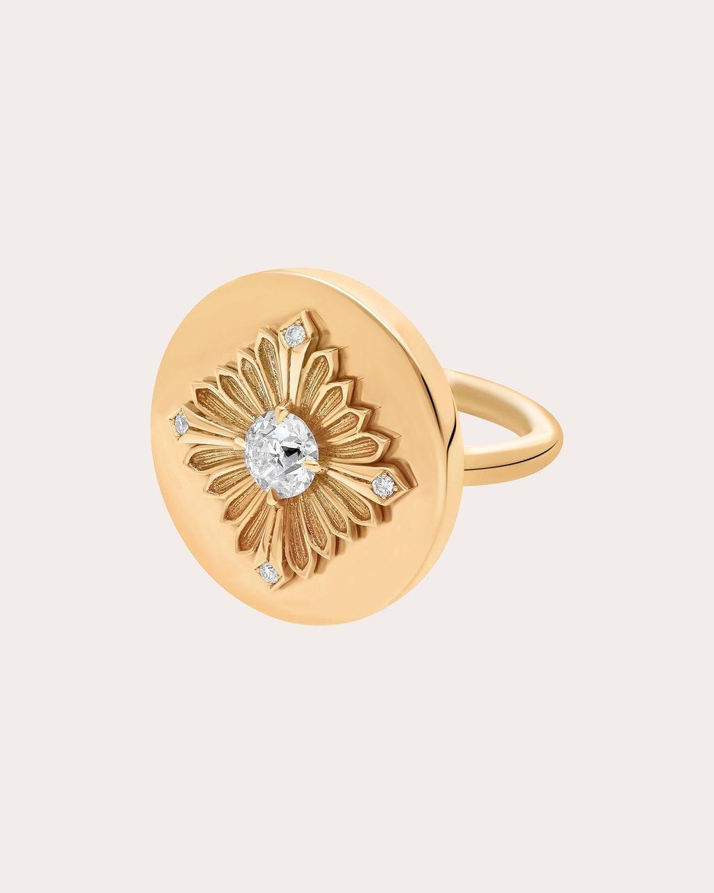 Tag 18K Gold Diamond Ring