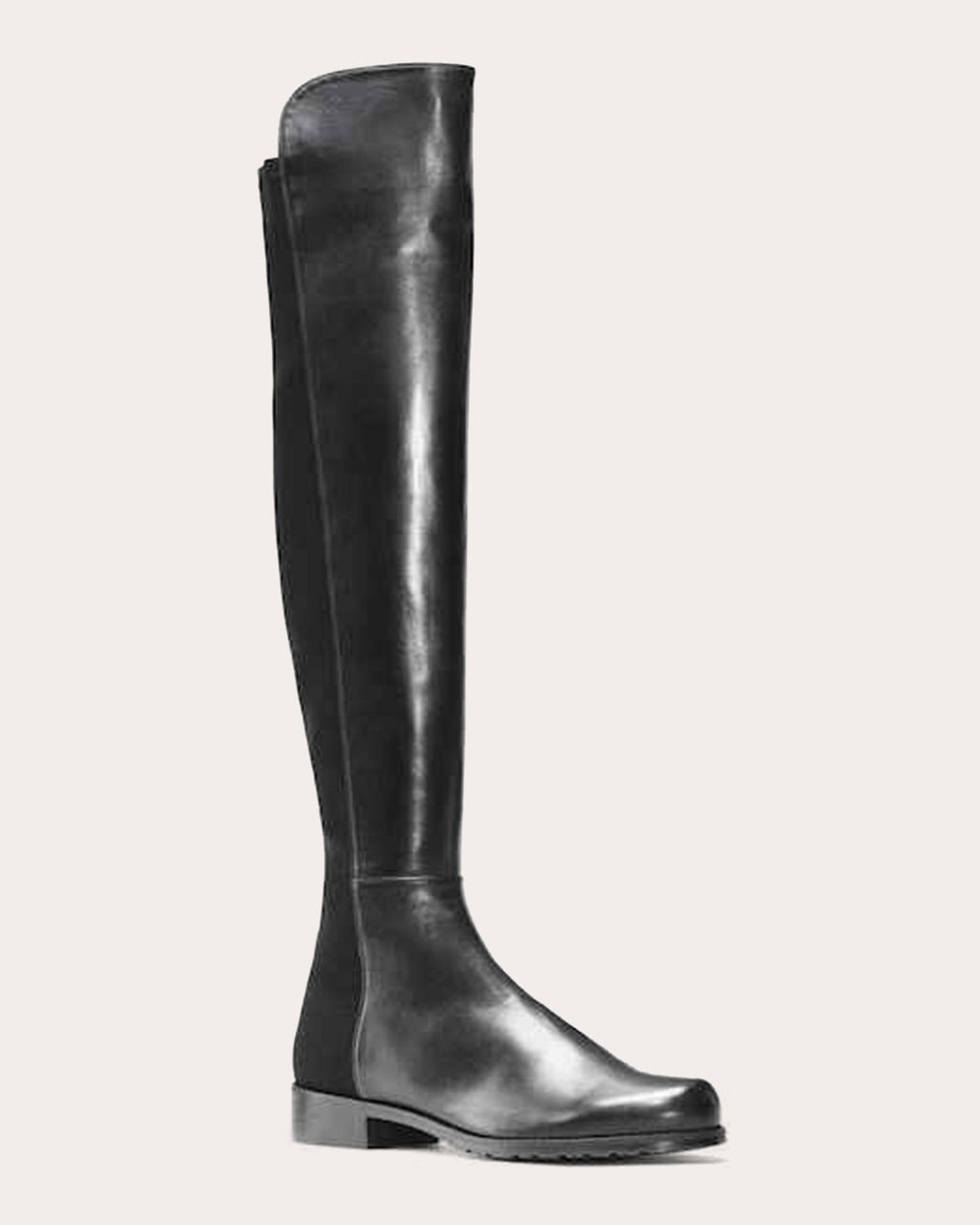 5050 Lift Leather and Stretch-Knit Over-the-Knee Boot