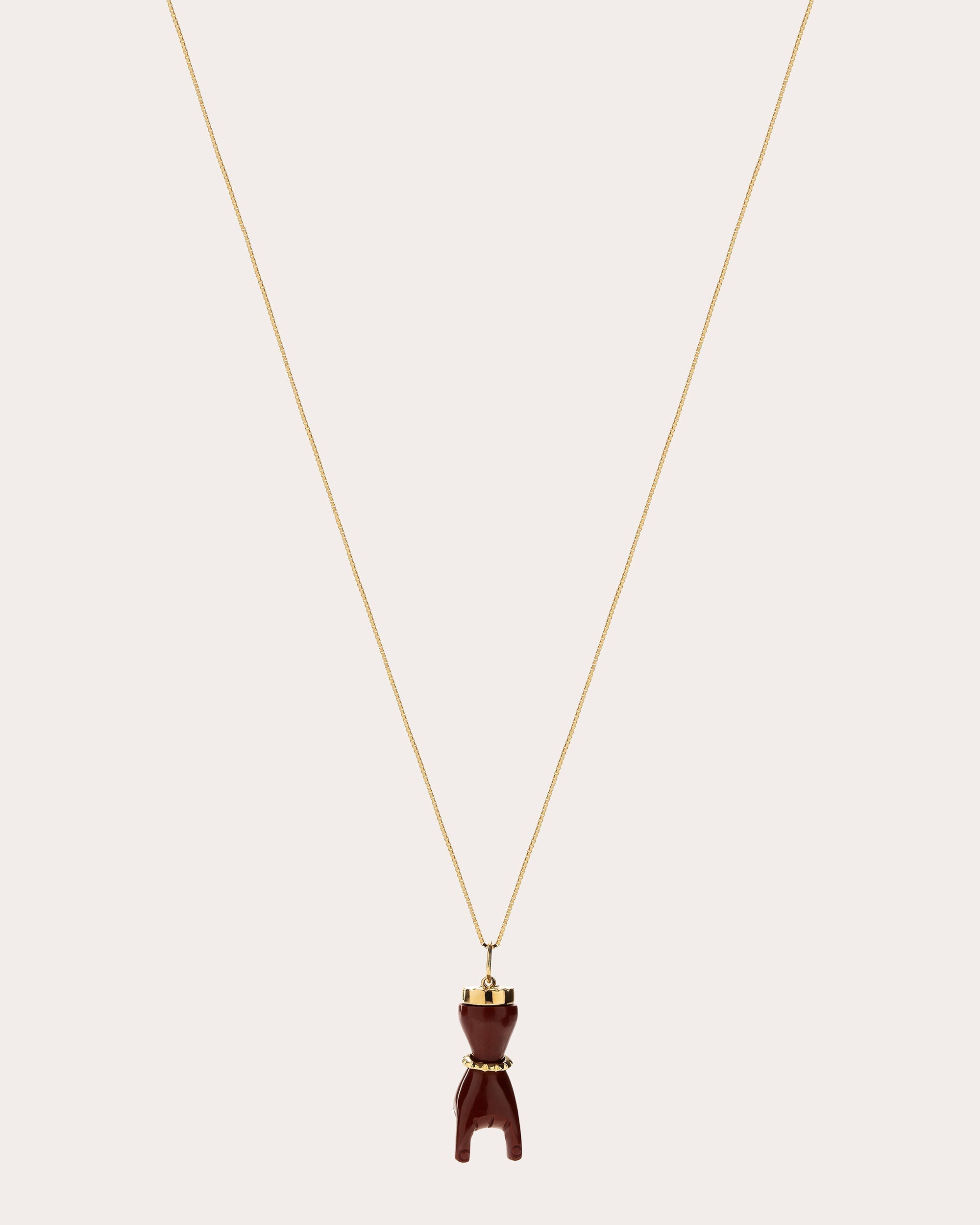 Rock On 18K Gold and Red Jasper Pendant