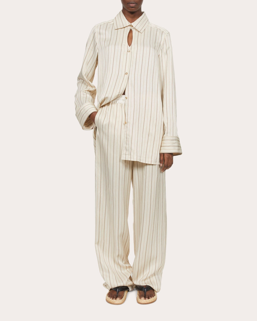 Simone Linen-Blend Pants
