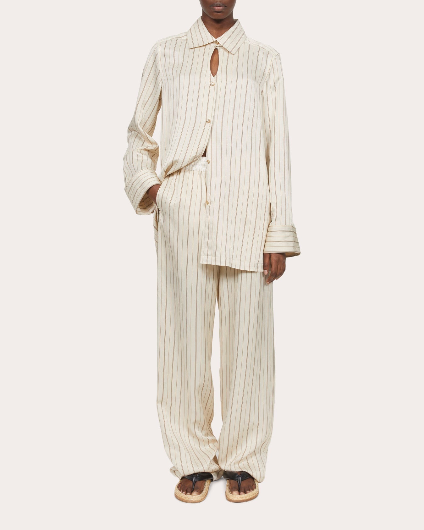 Simone Linen-Blend Pants